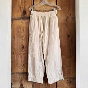 Sz XS Anthropologie Daily Practice Elastic Straight Leg Ankle Pants In Cream EUC